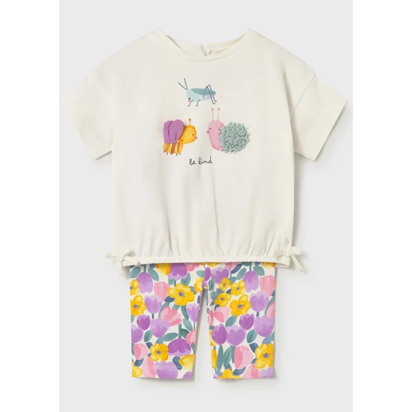MAYORAL SET LEGGINGS PRINTED LILAC 