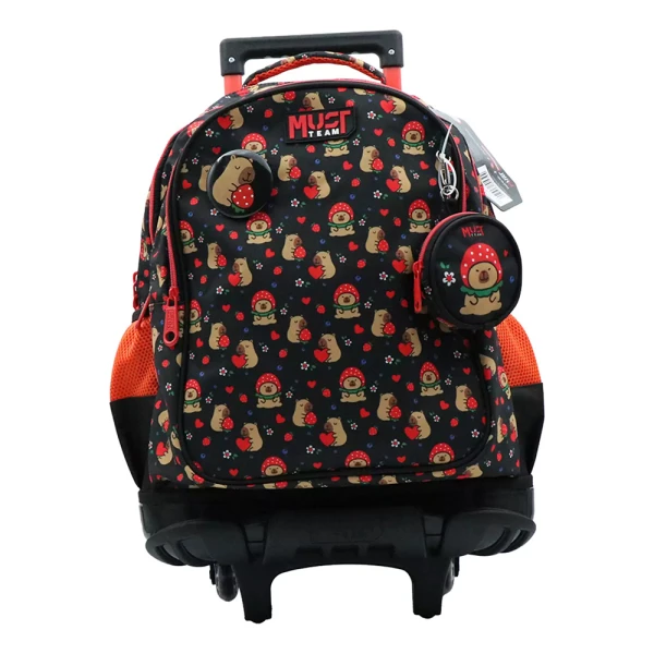 MUST TEAM SCHOOL TROLLEY BACKPACK 34x20x44 cm 3 CASES CAPYBARA