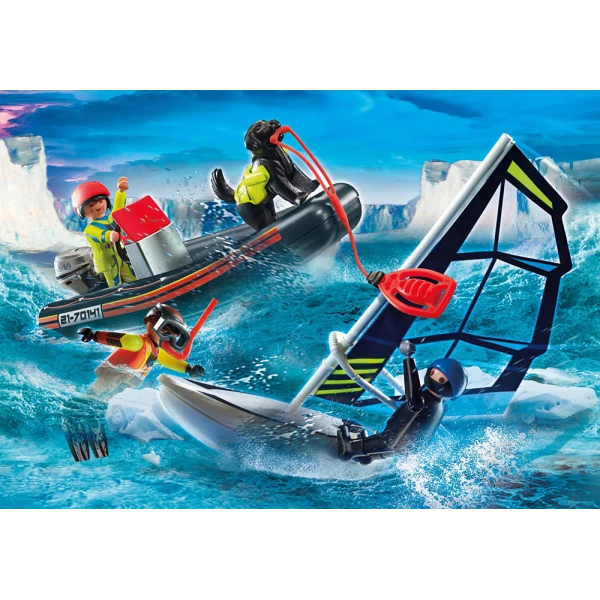 PLAYMOBIL CITY ACTION ΔΙΑΣΩΣΗ ΙΣΤΙΟΦΟΡΟΥ ΜΕ ΦΟΥΣΚΩΤΟ ΣΚΑΦΟΣ