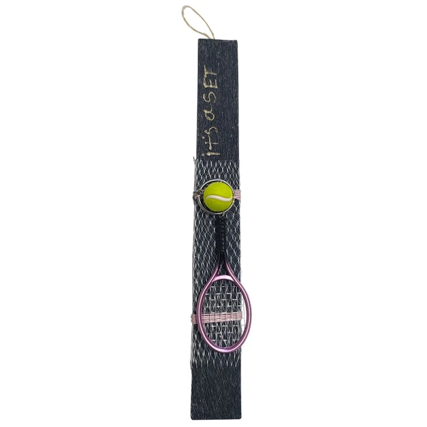 UNIKER HANDMADE CANDLE BLACK RACKET KEYCHAIN