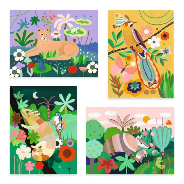 DJECO I DRAW 3D PICTURES TROPICAL SCENERY