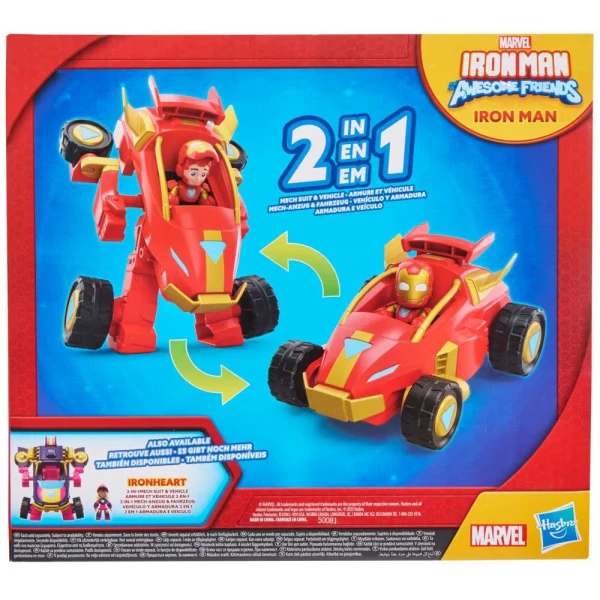MARVEL IRON MAN AND HIS AWESOME FRIENDS IRON MAN VEHICLE AND FIGURE