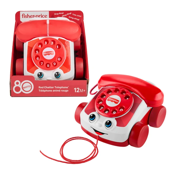 FISHER PRICE ΣΥΡΟΜΕΝΟ ΤΗΛΕΦΩΝΑΚΙ 80 ΧΡΟΝΙΑ MATTEL