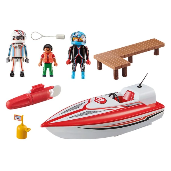 PLAYMOBIL SPORTS AND ACTION SPEED BOAT WITH MOTOR