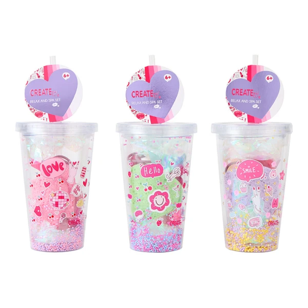 CREAE IT! BATH SET IN GLASS RELAX - 3 DESIGNS