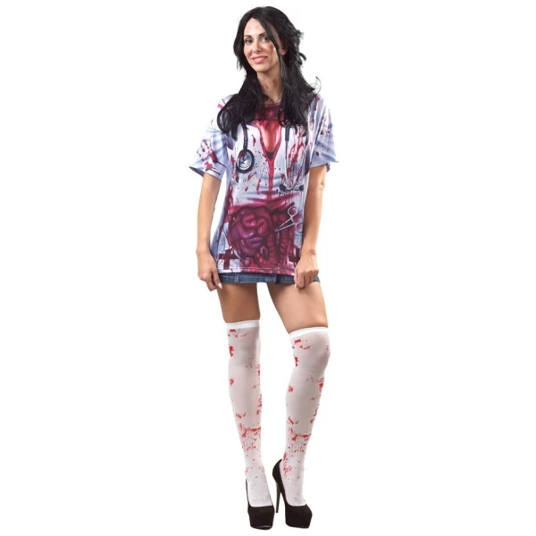 CARNIVAL COSTUME NURSE\'S BLOUSE ONE SIZE