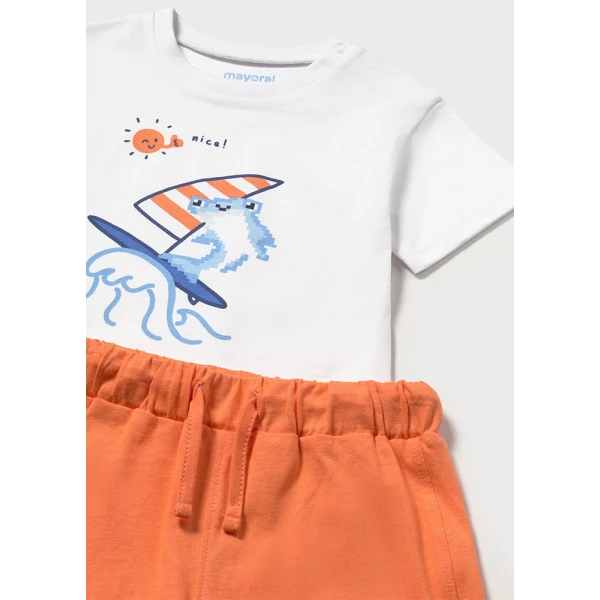 MAYORAL SET COTTON JERSEY 2 PIECES ORANGE 
