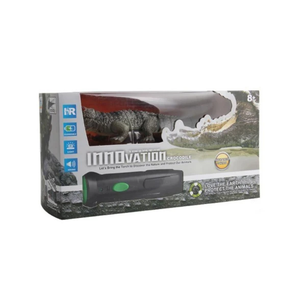 REMOTE CONTROL CROCODILE WITH LIGHTS AND SOUNDS - GREY