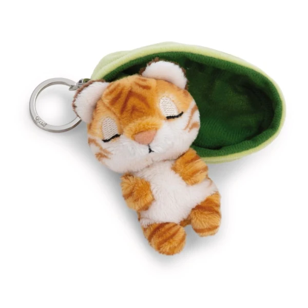SLEEPING PETS PLUSH KEYHOLDER 8 cm - TIGER