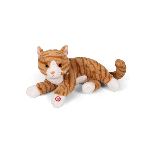 PLUSH CAT 40 cm WITH SOUND - 3 COLOURS