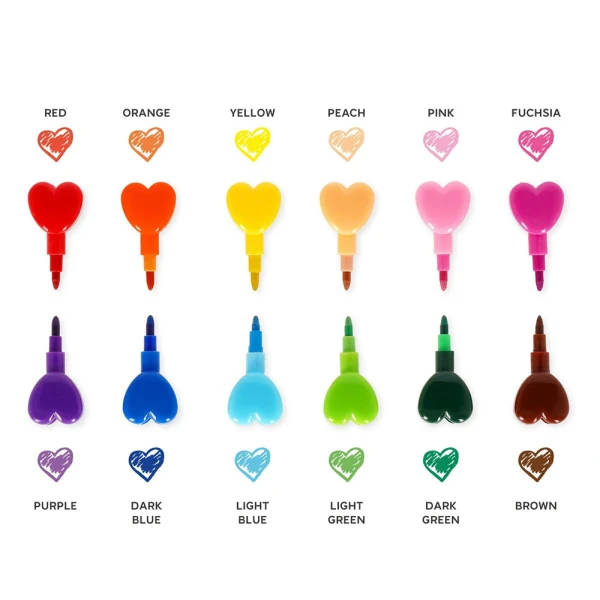 LEGAMI 12 ΣΤΟΙΒΑΖΟΜΕΝΑ CRAYONS - DREAM IN COLOUR - HEART