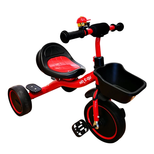 RED TRICYCLE WITH ILLUMINATED BACK & BELL