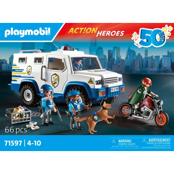 PLAYMOBIL CITY ACTION POLICE MONEY TRANSPORTER