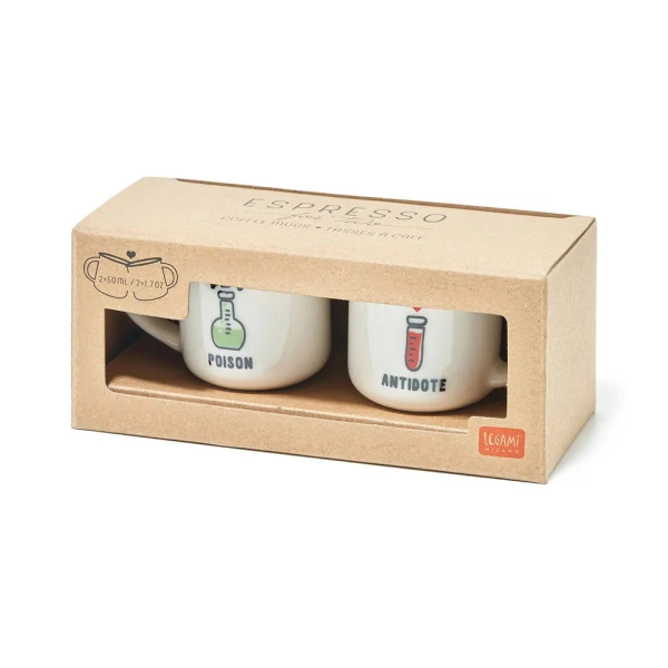 LEGAMI SET 2 ESPRESSO MUGS POISON & ANTIDOTE