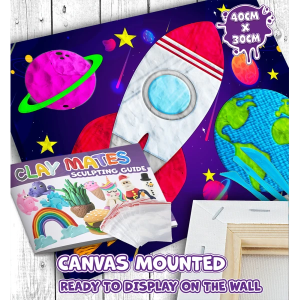 SPLAT PLANET ΣΕΤ ΖΩΓΡΑΦΙΚΗΣ ΜΕ ΠΗΛΟ ΣΕ ΚΑΜΒΑ 40Χ30 εκ. SPACE