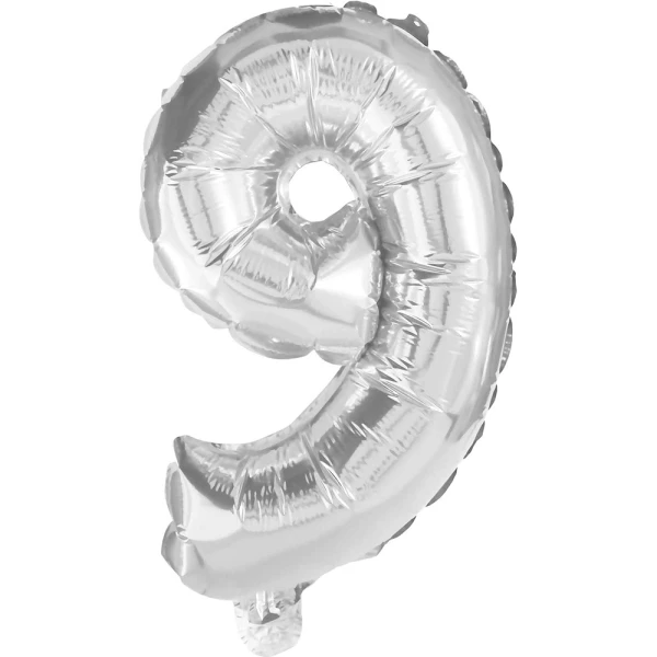BALLOON SILVER FOIL 85 cm No 9