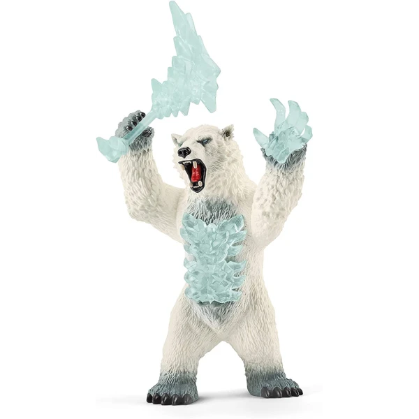 MINIATURE SCHLEICH ELDRADOR BLIZZARD BEAR WITH WEAPON