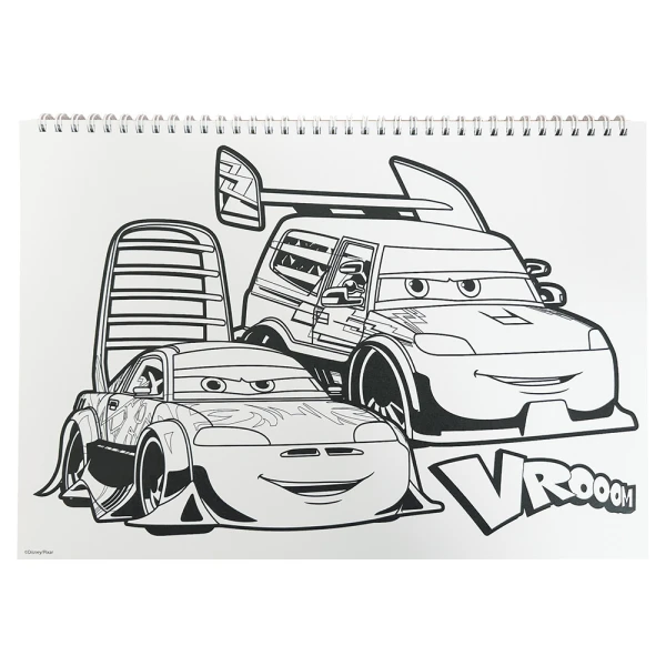 DRAWING PAD 23X33 cm 40 SHEETS AND STICKERS CARS