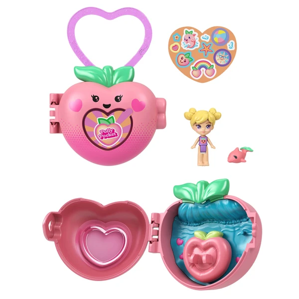 POLLY POCKET MINI ΣΕΤΑΚΙΑ ΜΕ ΦΡΟΥΤΑΚΙΑ - ΡΟΔΑΚΙΝΟ