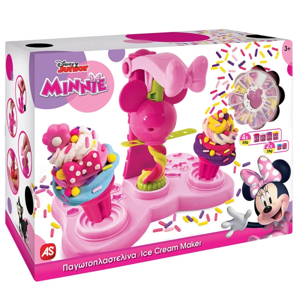 AS ΠΛΑΣΤΕΛΙΝΗ DISNEY MINNIE ΠΑΓΩΤΟΠΛΑΣΤΕΛΙΝΑ ΜΕ 6 ΒΑΖΑΚΙΑ-ΚΑΠΑΚΙΑ ΚΑΛΟΥΠΑΚΙΑ 256g & SPRINKLERS