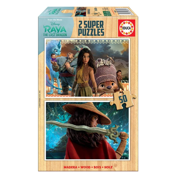 EDUCA 2X50 pcs. PUZZLE RAYA AND THE LAST DRAGON