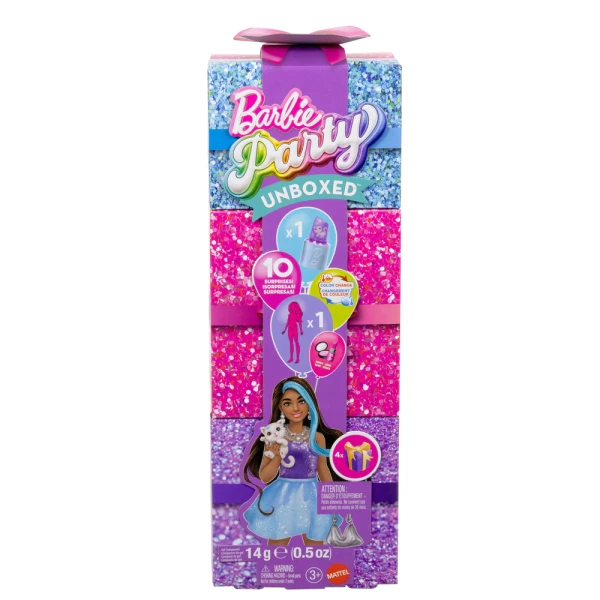 BARBIE PARTY UNBOXED SURPRISE GLAM PARTY - ΜΕΛΑΧΡΙΝΗ