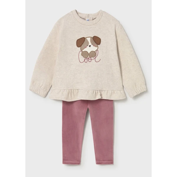 MAYORAL SET LEGGINGS SWEATSHIRT PINK 