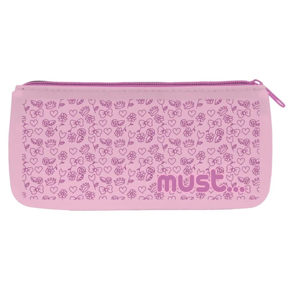MUST FOCUS FLAT SILICONE PENCIL CASE 21X10 cm - 4 DESIGNS