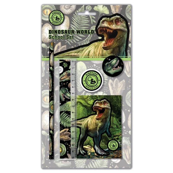 STATIONERY SET IN BLISTER DINOSAUR