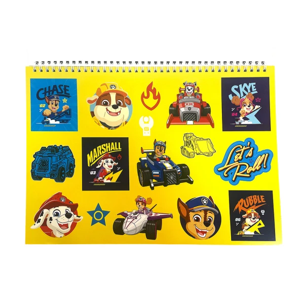 DRAWING PAD 23X33 cm 40 SHEETS AND STICKERS PAW PATROL