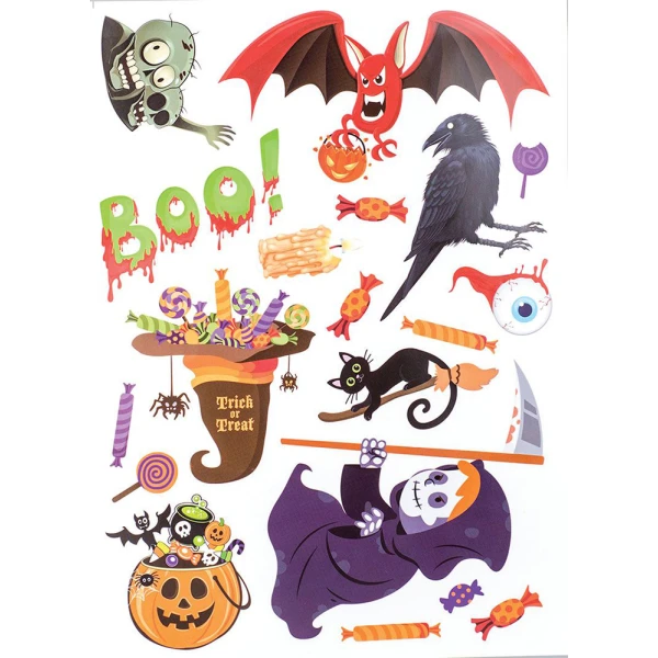 WINDOW STICKERS HALLOWEEN - 8 DESIGNS