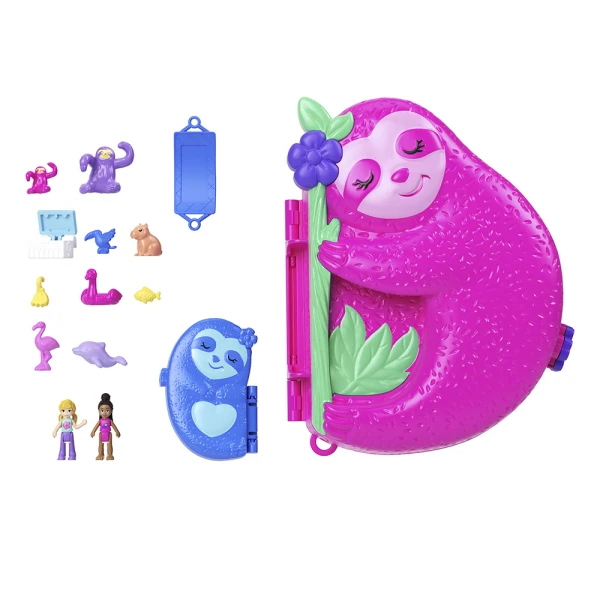 POLLY POCKET SLOTH FAMILY 2-IN-1 PURSE