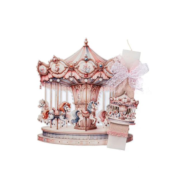 FEELING WOOD HANDMADE CANDLE GIRLY CAROUSEL