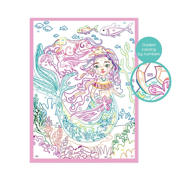 HAPPIHOBBI PAINT & FRAME PAINT BY NUMBERS MYTHICAL MERMAID