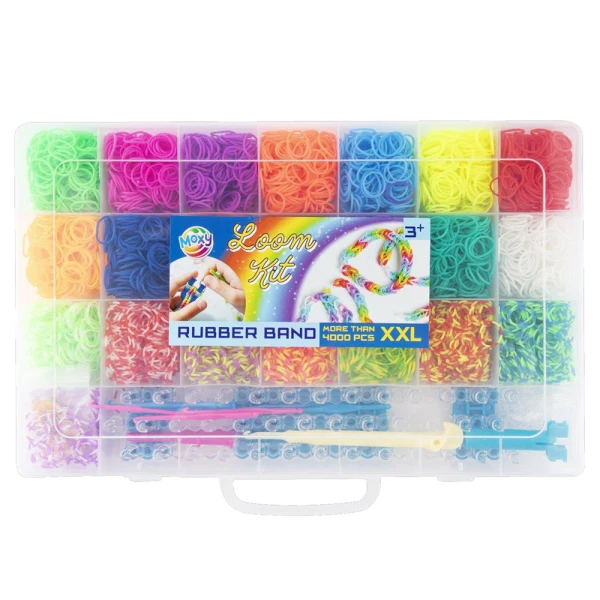 CASE WITH COLORED KNITTING RUBBERS