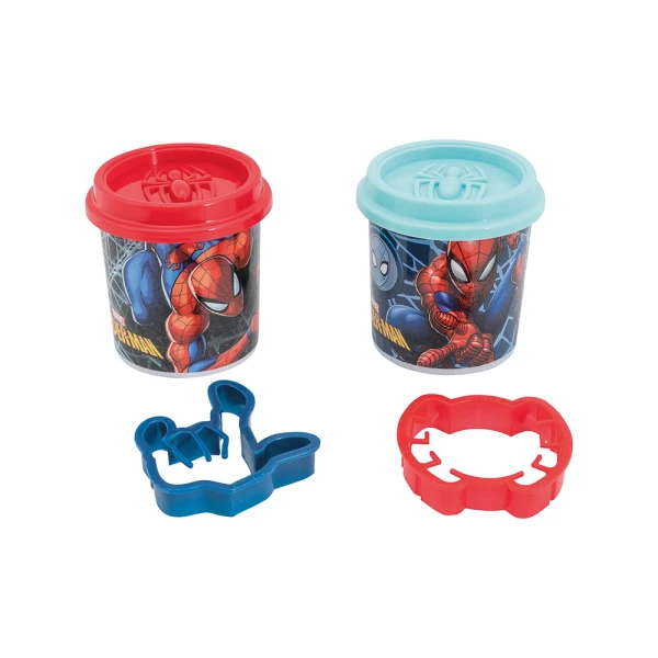 AS DOUGH DISNEY FROZEN & MARVEL SPIDERMAN SET OF 2 DOUGH POTS WITH 2 CUTTERS 228gr FOR AGES 3+ - 8 DESIGNS