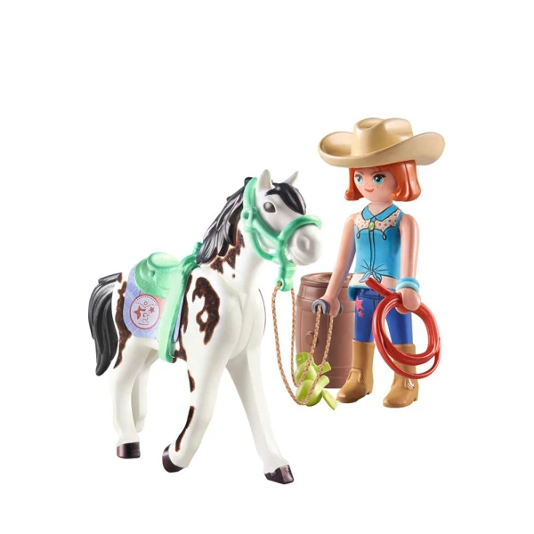 PLAYMOBIL HORSES OF THE WATERFALL FEEDING TIME WITH ELLIE AND SAWDUST