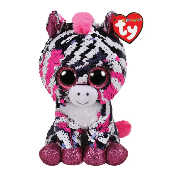 TY BEANIE BOOS ΧΝΟΥΔΩΤΟ SEQUIN 15 εκ. ΖΕΒΡΑ ΡΟΖ