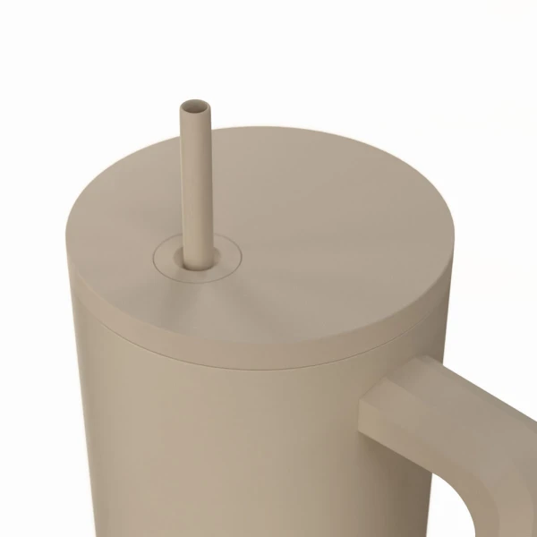 ESTIA HOME ART THERMAL BOTTLE STRAW TUMBLER XL 900ml - DUNE