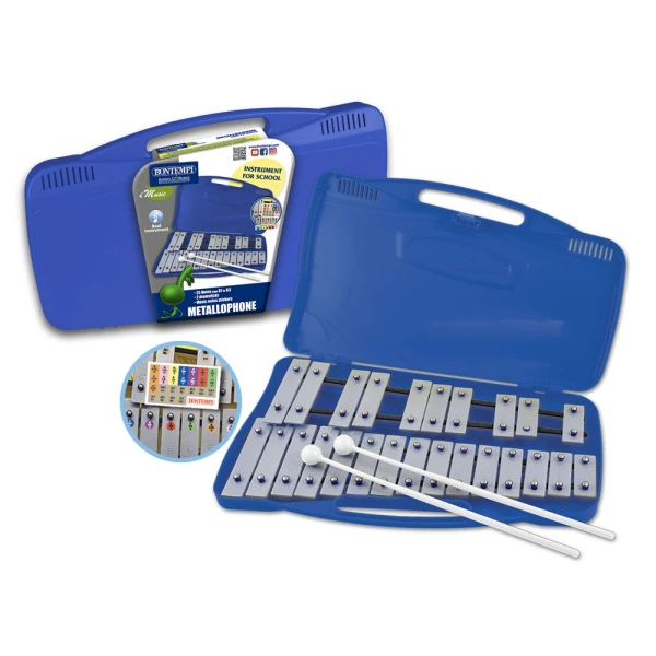 BONTEMPI CROMATIC METALLOPHONE IN PLASTIC CASE