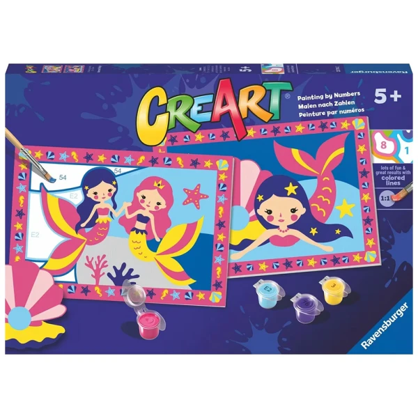 RAVENSBURGER PAINTING BY NUMBERS CREART JUNIOR MERMAIDS