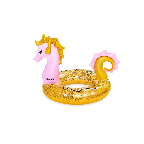 BESTWAY INFLATABLE SWIM RING GLITTER SEAHORSE