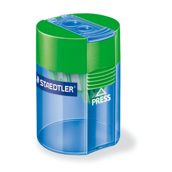 STAEDTLER BARREL DOUBLE SHARPENER - 4 COLOURS