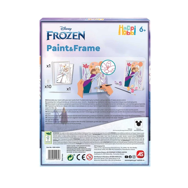 HAPPIHOBBI PAINT & FRAME BY NUMBERS DISNEY FROZEN FOR 6+ YEARS