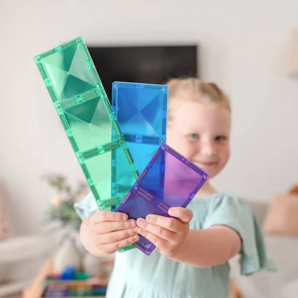 CONNETIX MAGNETIC TILES RAINBOW RECTANGLE PACK 18 pcs