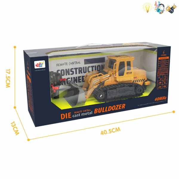 REMOTE CONTROL USB BULLDOZER WITH 6 FUNCTIONS 40MHz