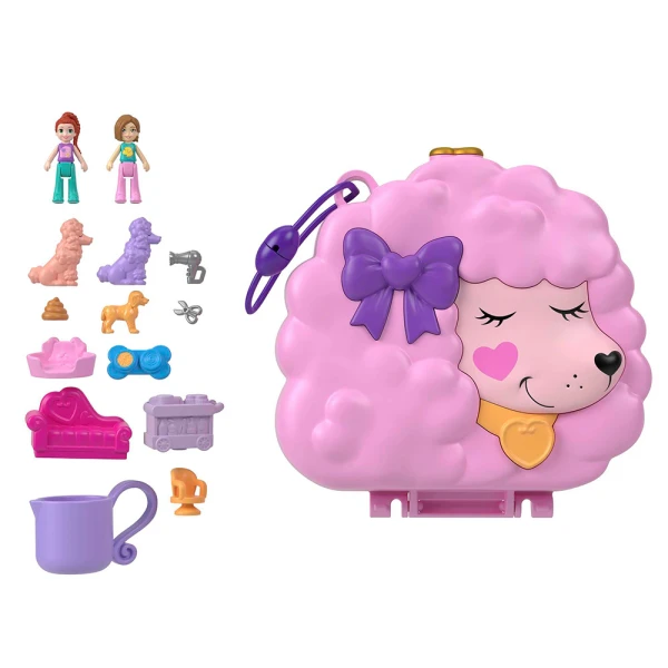 POLLY POCKET POLLY\'S WORLD - SET POODLES GROOMING