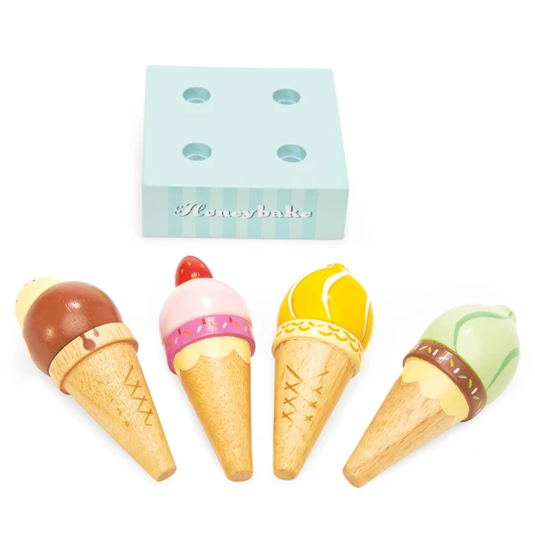 LE TOY VAN HONEYBAKE WOODEN ICE CREAMS 4 pcs