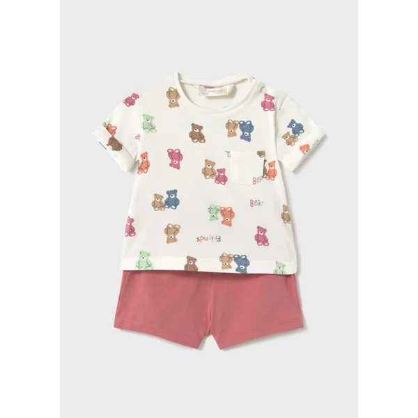 MAYORAL SET COTTON JERSEY 4 PIECES TERRACOTTA 