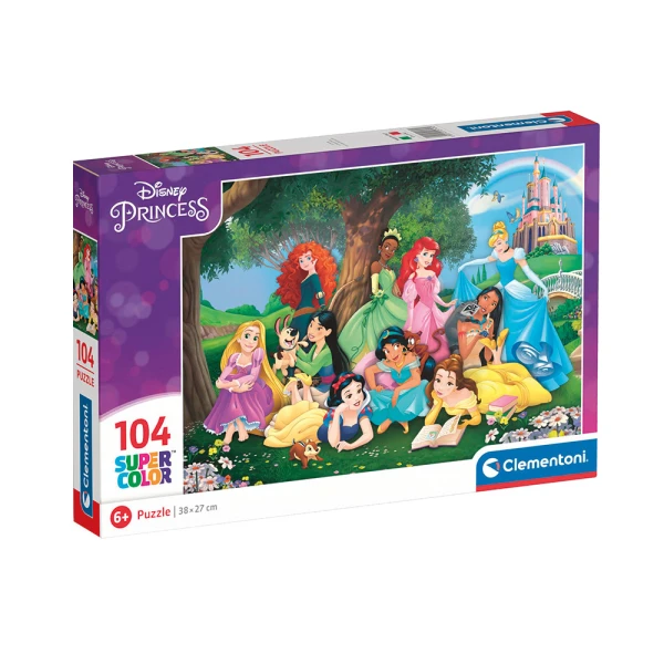 CLEMENTONI ΠΑΙΔΙΚΟ ΠΑΖΛ SUPER COLOR DISNEY ΠΡΙΓΚΙΠΙΣΣΕΣ 104 ΤΜΧ
